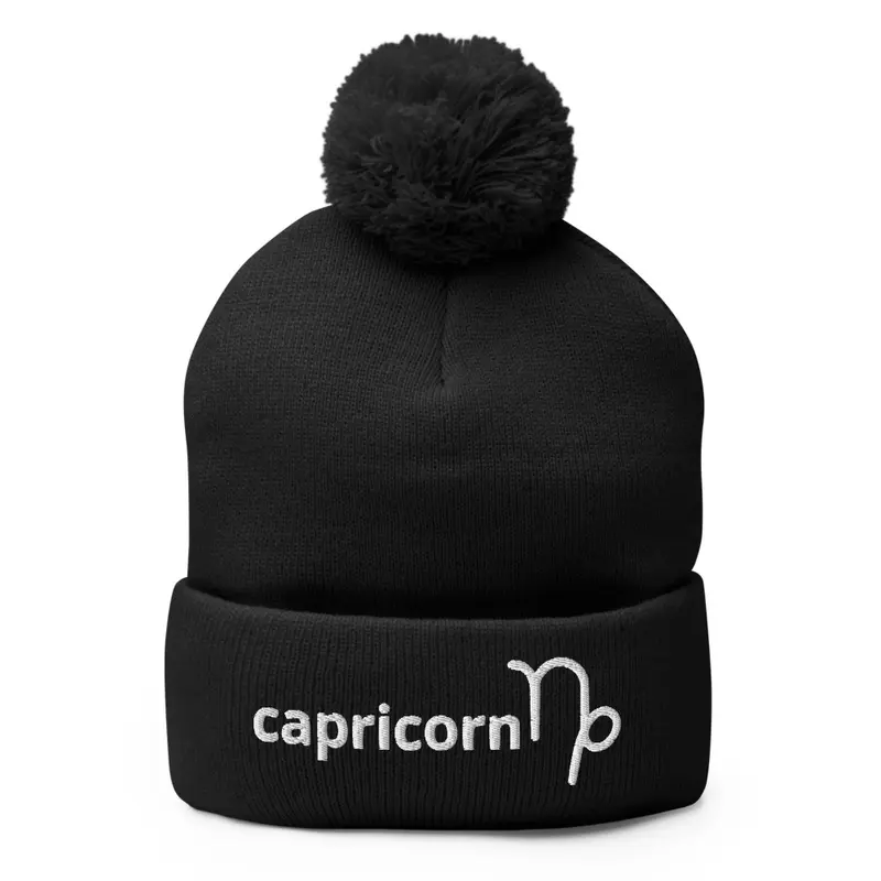 Capricorn Embroidered Knit Hat