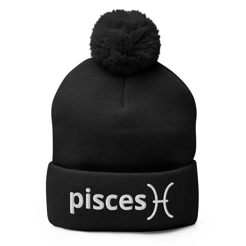 Pisces Embroidered Knit Hat